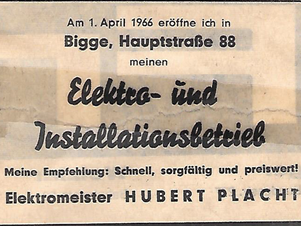 1966 Firmengründung Hubert Placht